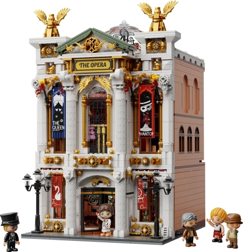 Grand opera facade with rich details