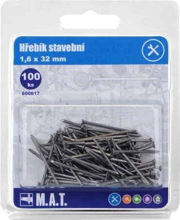 Construction nails 32 × 1.6 mm, 100 pcs