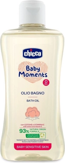 Chicco bath oil with cotton and vitamin E for sensitive skin 200 ml