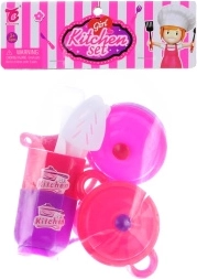 Plastic kids' dish set in a bag