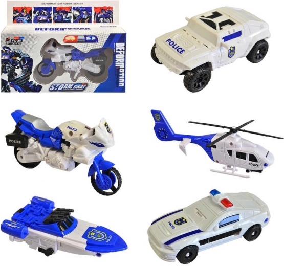 Transforming police robot 2-in-1 (5 variants) - 1 piece