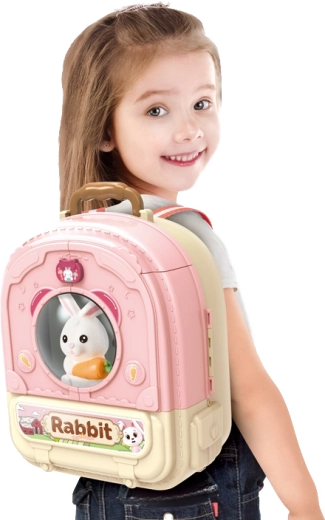 A backpack that transforms into a play world