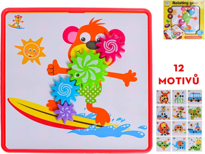 Mosaic with Moving Gears – Creative Set for Kids Aged 3+
