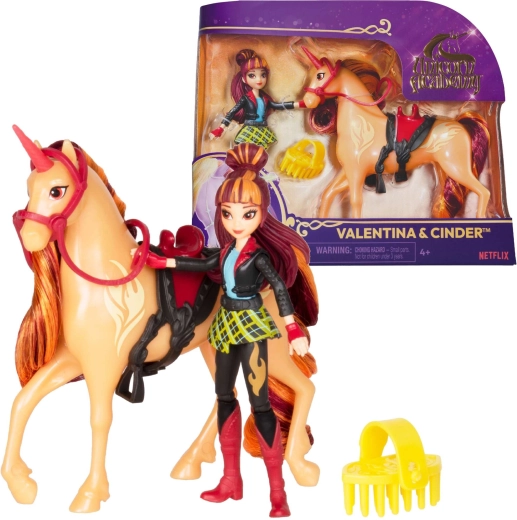 Unicorn Academy Valentina ja Cinder – tüdruku ja ükssarviku figuur koos tarvikutega