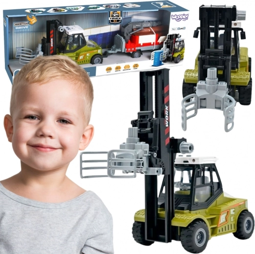 Woopie forklift with grab and trailer with lights and sounds