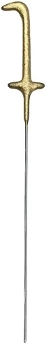 Tordisädelev küünal (külm tuli) number 1, kuldne 15 cm – 1 tk