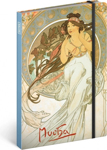 NOTIQUE märkmik Alfons Mucha – Muusika, jooneline