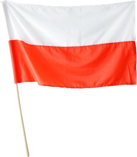 National Flag of Poland on a Pole