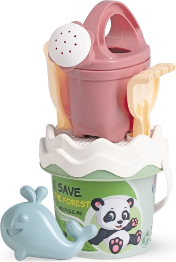 Pastel recycled sand set with watering can – small