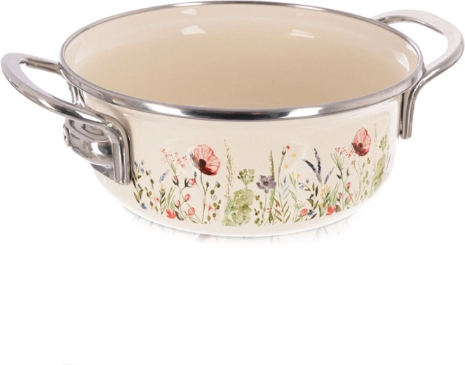Cream Enamel Pot Maki 16 cm, 950 ml
