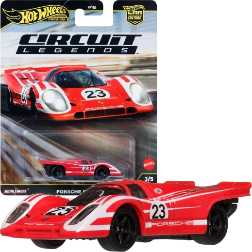 Hot Wheels Premium Circuit Legends Porsche 917KH – metallmudel 1:64, 7 cm