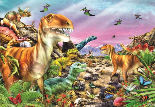 Puzzle Dinosaur Land 104 pieces CLEMENTONI