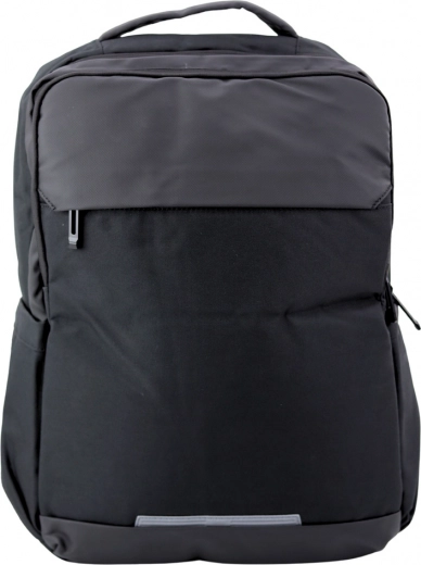Urban backpack with USB and laptop pocket black 16L