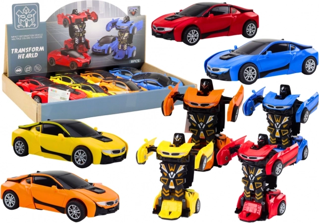Auto-robot 2v1 muunduv robot 4 värvitoonis