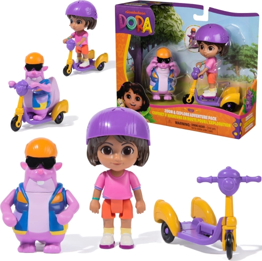 Dora ja Tico – mängukomplekt Zoom & Explore tõukeratta ja tarvikutega