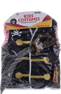 Kids' pirate costume with saber and accessories