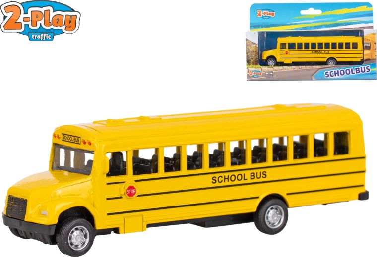 2-Play Ameerika koolibuss tagasitõmmatava (pull-back) mehhanismiga 14 cm