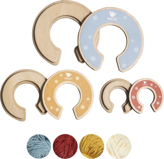 Micki creative pom-pom making set with wooden templates