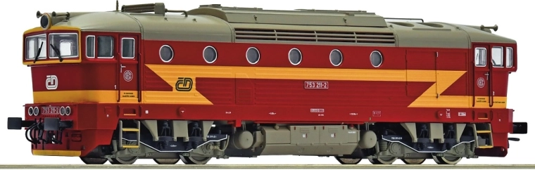 Roco diesel locomotive ČD 753 Brejlovec H0 analog DC