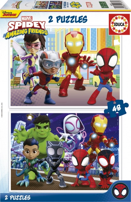 EDUCA Puzzle Spidey and His Amazing Friends 2x48 pieces