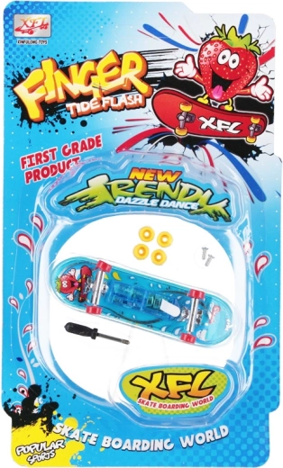 Spinning fingerboard skateboard
