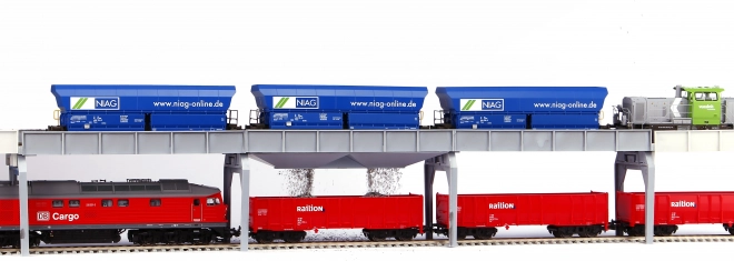 Piko bridge with unloading for hopper wagons H0