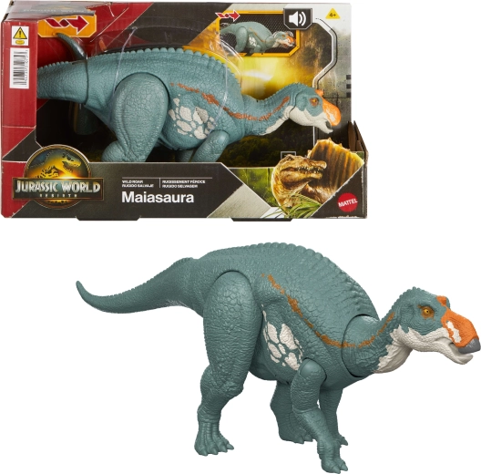 Maiasaura dinosaurusefiguur JURASSIC WORLD Rebirth Wild Roar heliga 31,5 cm