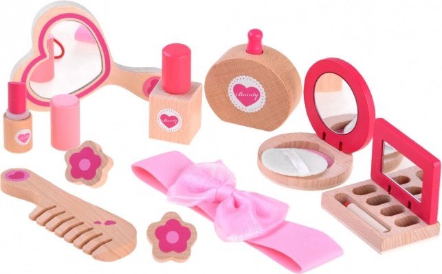 Richly equipped set for little makeup artists