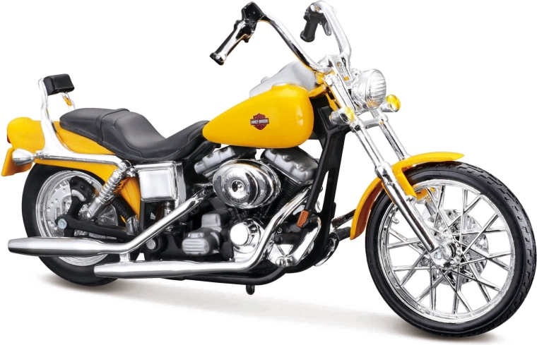 Maisto Harley-Davidson 2001 FXDWG Dyna Wide Glide 1:18 kollane