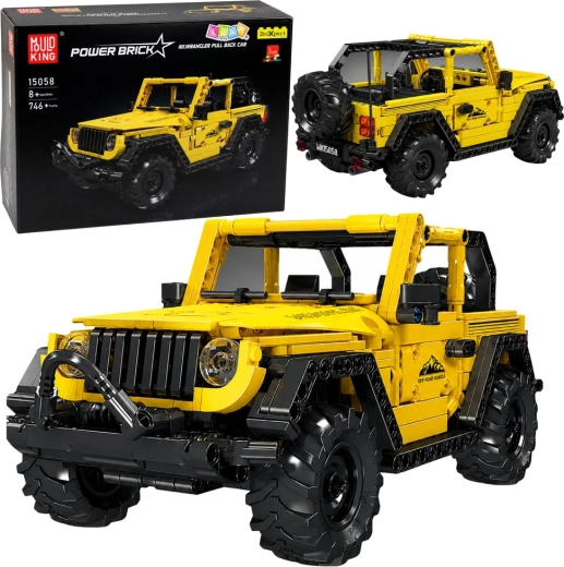 Konstruktor-maastikuauto Wrangler kollane (746 detaili)