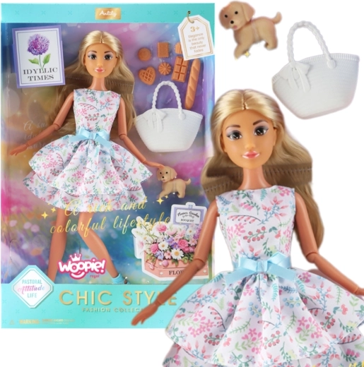 Woopie Royal nukk Lily 30 cm – kevadkleit, tarvikud ja koerake