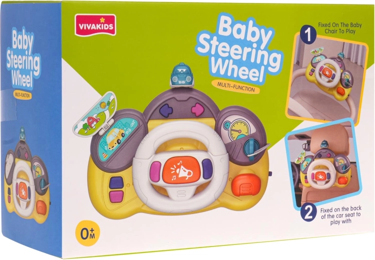 Interactive steering wheel for small children