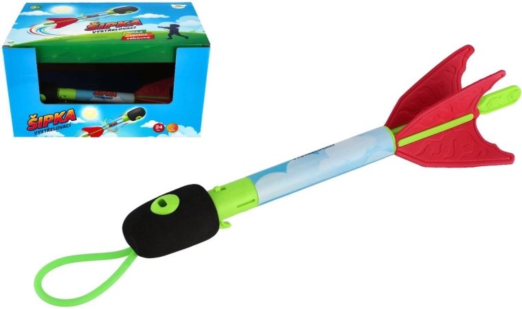 Patareidel valgustusega väljatulistatav nool 27 cm – 1 tk