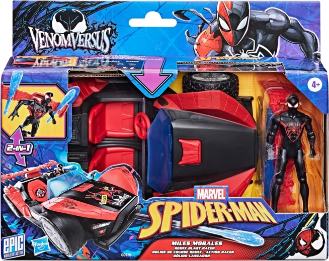 Hasbro Spider‑Man Miles Morales sõidukiga Remix Racer