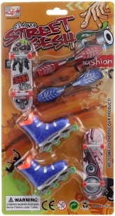 Set of Finger Skateboards and Skates for Kids