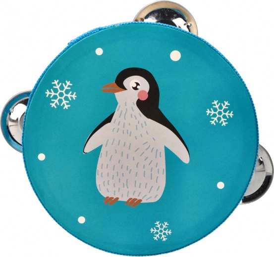 Tambourine with Penguin for Kids 13 cm