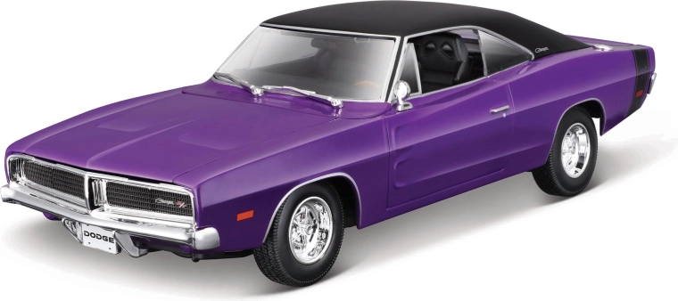 Maisto 1969 Dodge Charger R/T lilla 1:18 automudel