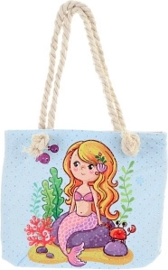 Shoulder Bag with Mermaid Motif