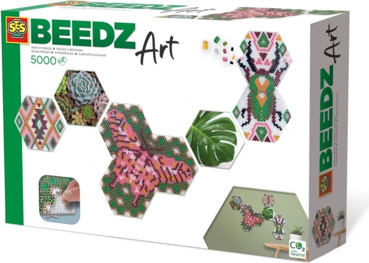 Beedz Art Hex Botanica Creative Set – hexagonal mosaic from iron-on beads