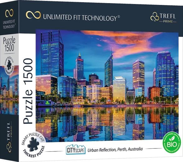 Pusle TREFL UFT Cityscape – Perthi linna peegeldus, Austraalia, 1500 tükki