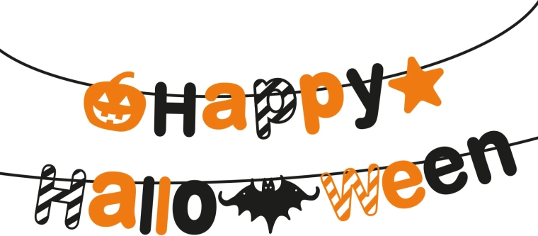 Paberist Halloweeni vanik Happy Halloween, 3,5 m