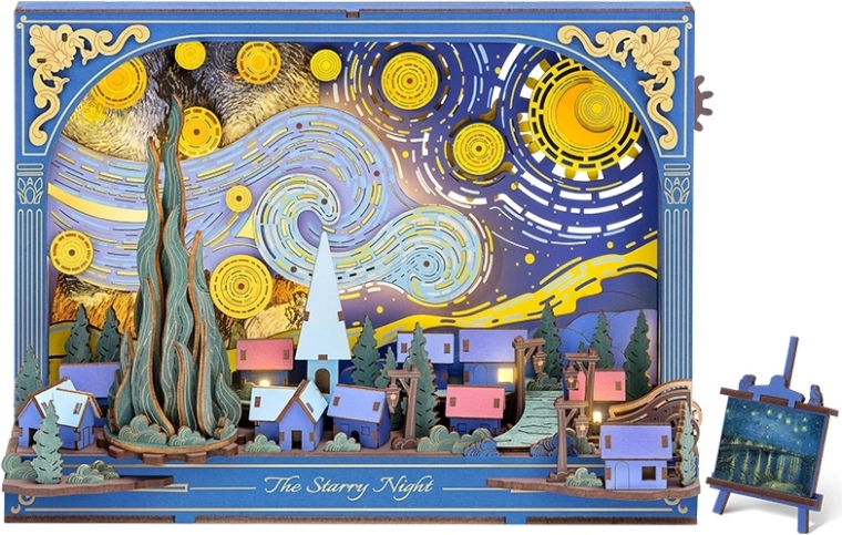 RoboTime 3D puidust pusle Tähine öö