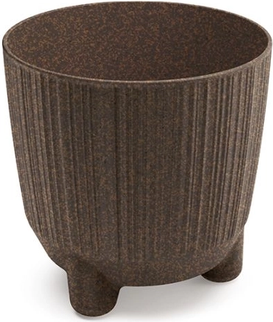 Ryfo Eco Wood Flower Pot 10.7 cm coffee