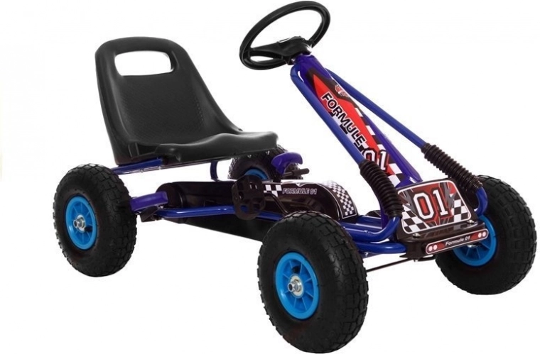 A-15 pedaalkart koos pumpatavate ratastega – Sinine