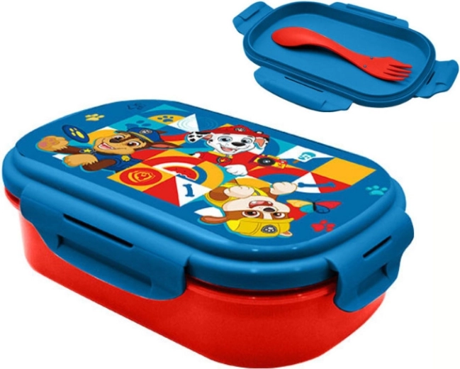 PAW PATROL snack box with cutlery set