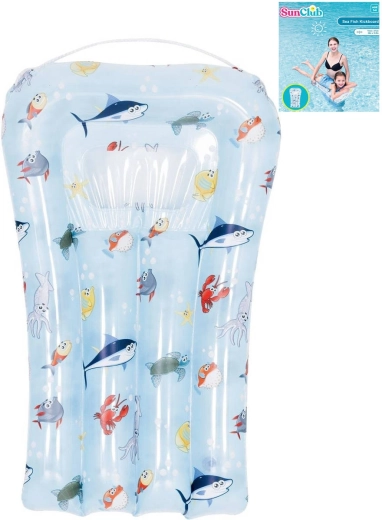SUN CLUB inflatable children's swim lounger Sea Fish with a water-view window 72 × 47 cm