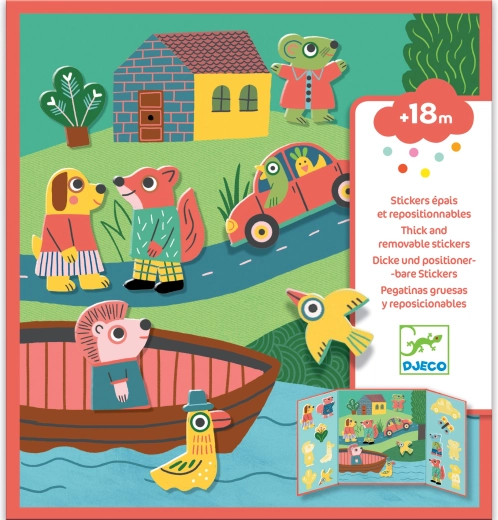 Repositionable Stickers for Little Ones Animals DJECO