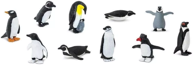 Safari Ltd. pingviinid – suur komplekt 48 figuuriga