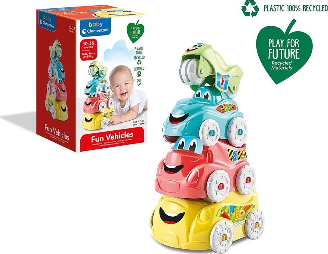 Clementoni Baby virnastatavad lõbusad sõidukid Play for Future