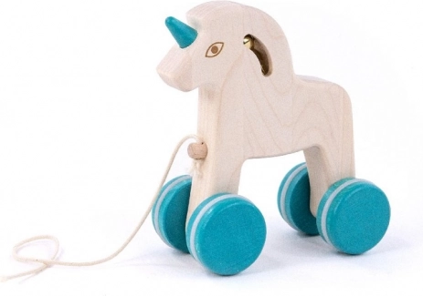 Bajo wooden pull-along unicorn